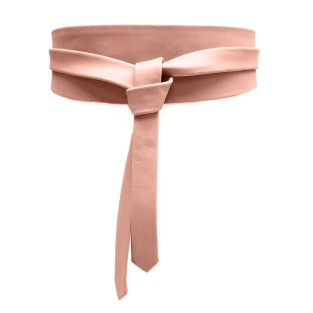 NWT ADA Classic Wrap Leather  Belt in Blush Pink